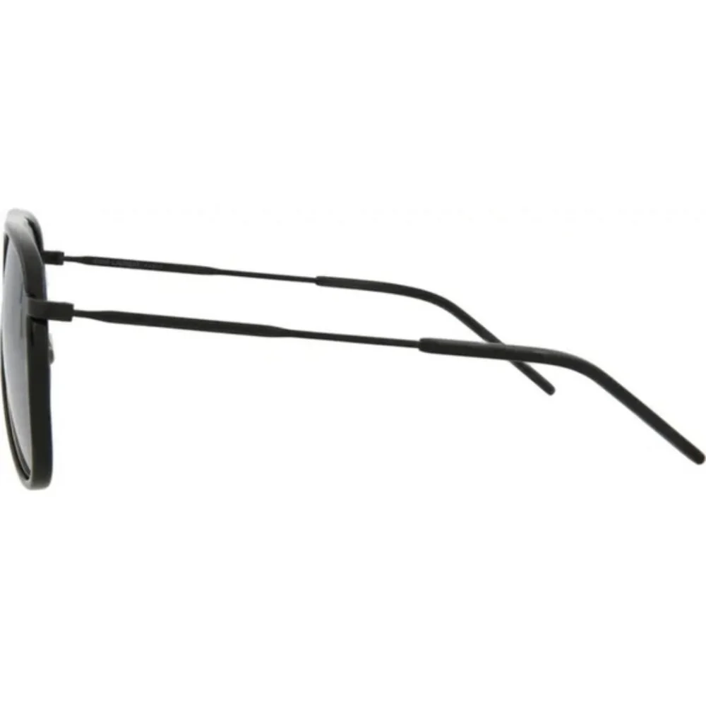 NEW SAINT LAURENT CLASSIC 11 RIM 002 BLACK, SILVER SUNGLASSES